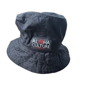 Maui Built Aloha Culture Bucket Hat‎ Black Size Small Medium Hawaii Y2K Style